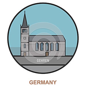 Gehren. Cities and towns in Germany