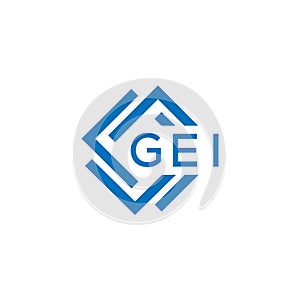GEI letter logo design on white background. GEI creative circle letter logo concept. GEI letter design.GEI letter logo design on