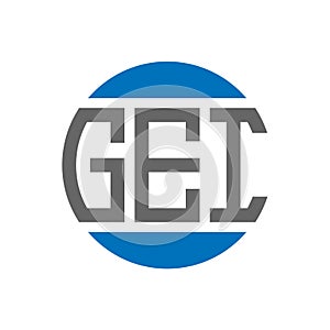 GEI letter logo design on white background. GEI creative initials circle logo concept. GEI letter design