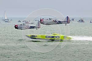 The Geico Skytypers Preforming Precision Aerial Maneuvers in Atlantic City