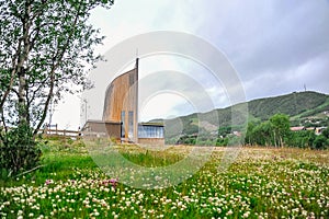 GEILO, NORWAY: Geilo cultural church in the parish of Hol, Geilo, Norway