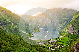 Geiranger fjord photo