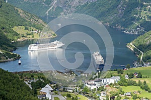 Geirangerfjord - famous natural landmark in Norway