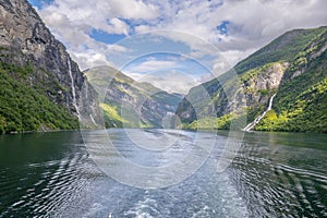 Geirangerfjord, Geiranger in summer in Norway