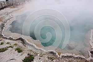 Geiser in Yellowstone National Park in Wyoming