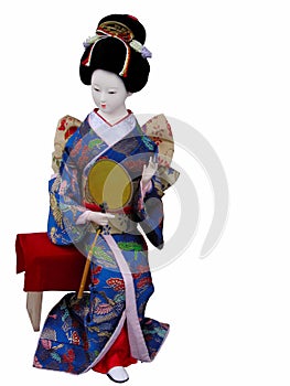 Geisha doll sitting