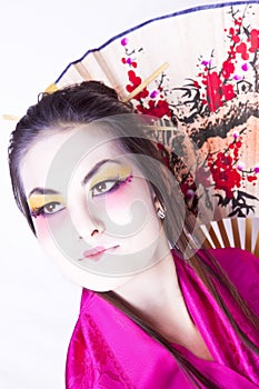 Geisha face portrait
