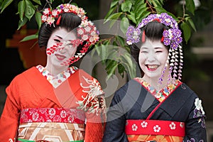 Geisha girls in Japan