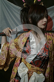 Geisha with katana