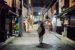 Geisha at night