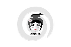 Geisha vector logo EPS 10 file