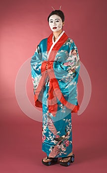 Geisha in yukata - japanese