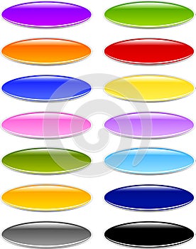 Gel or Glass Oval Buttons