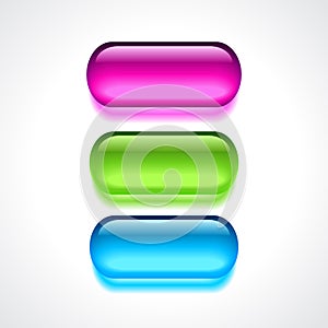 Gel neon buttons