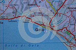 Gela, Italy, on a road m
