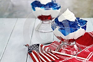 Gelatin Dessert for Fourth of July