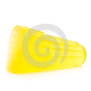 gelatine. yellow. isolated on white background