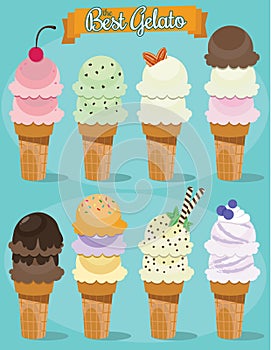 Gelato/Ice Cream Vector Pack