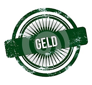 Geld - green grunge stamp photo