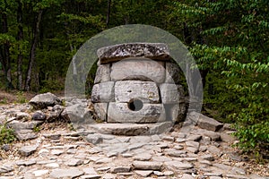Gelendzhik district, ancient dolmens in the valley of the river Zhane.