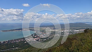 Gelendzhik. The view from the top. Mountains near the sea