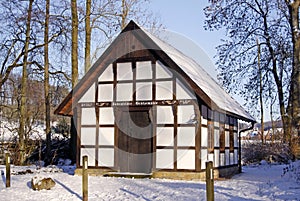 Gellenbecker mill in winter, Hagen, Germany photo