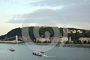 Gellert hill on Danube river Budapest