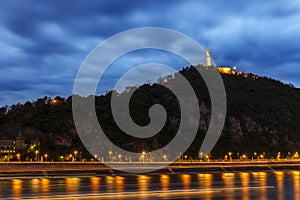 Gellert Hill and Statue of Liberty in Budapest