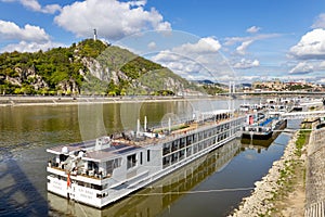 Gellert mount with citadella, Danube river, Budapest, Hungary