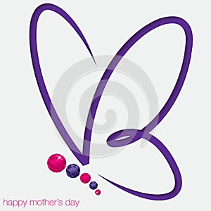 Gem / Jewel Butterfly Mother`s Day card