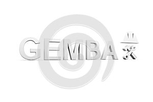 GEMBA concept white background photo