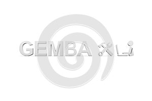 GEMBA concept white background photo