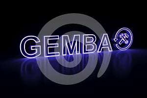 GEMBA neon concept self illumination background photo