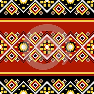 Gemetric ethnic oriental ikat pattern traditional Design for background photo