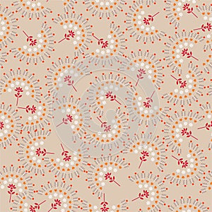 Gemetric pattern in random repeat retro ethnic mood samless vector ,Design for fashion,fabric,web,wallpaper,wrapping and all photo