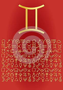 Gemini, greeting card