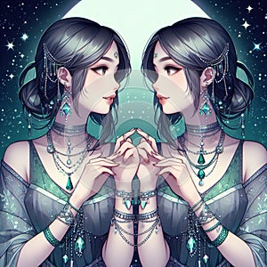 Gemini represents the zodiac sign of people born between May 21 and June 21. photo