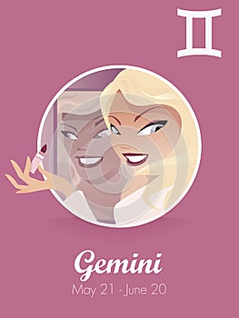 Gemini sign vector