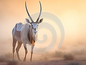 Gemsbok in mist