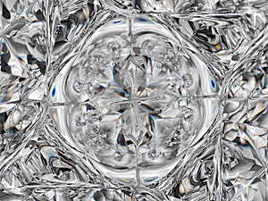 Gemstone or Abstract diamond texture closeup and kaleidoscope