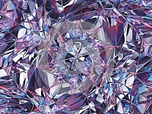 Gemstone or diamond texture closeup and kaleidoscope