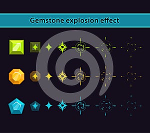 Gemstone explosion effect
