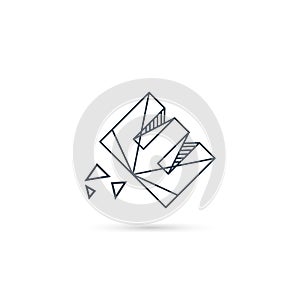 gemstone letter e logo design icon template vector element isolated