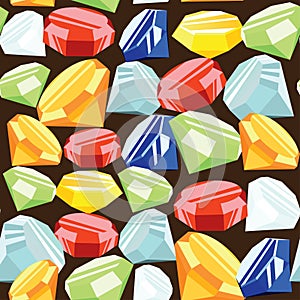 Gemstone seamless pattern