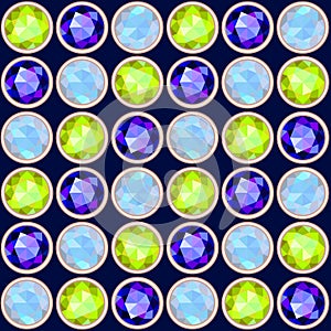 Gemstone seamless pattern