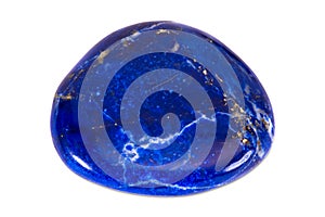 Gemstone on white background, lapis lazuli photo