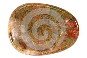 Gemstone on white background, thumbstone