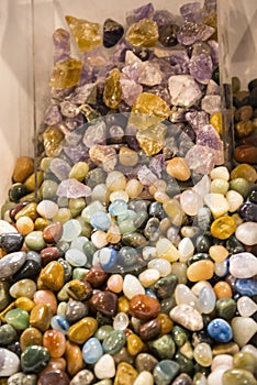 Gemstones and fossils at the Festival of the Orient in Rome Italy