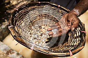 Gemstones from Moonstone mine in Sri Lanka