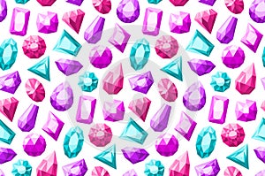 Gemstones Seamless Pattern
